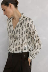 Pedro del Hierro Blusa estampada Marfim