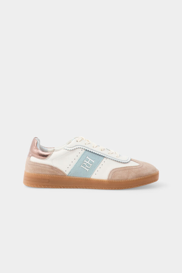 Pedro del Hierro Zapatilla piel combinada Beige