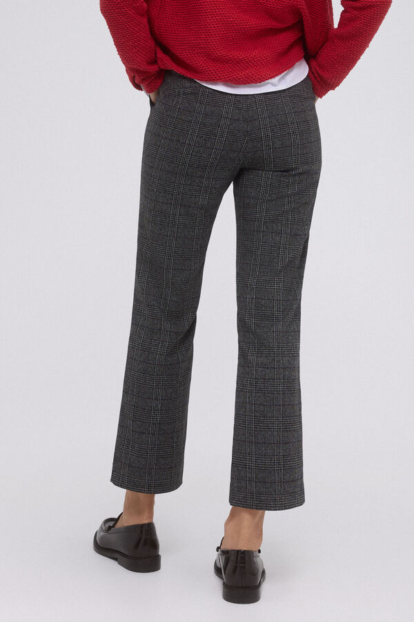 Pedro del Hierro Checked trousers with loops loops Grey