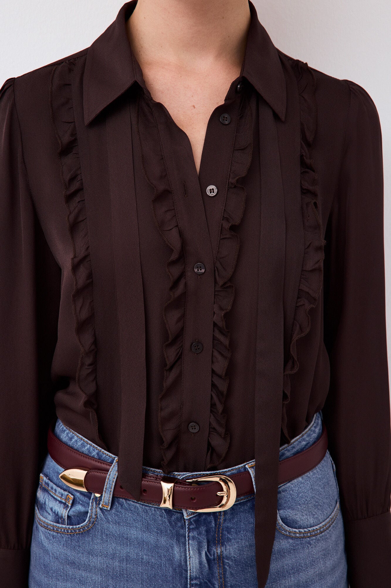Pedro del Hierro Romantic tie-neck blouse