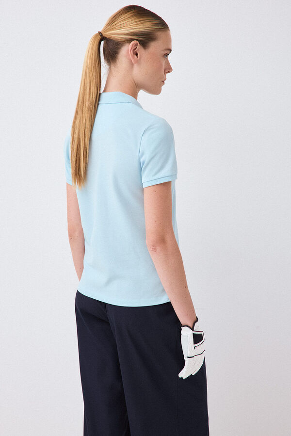 Pedro del Hierro Short sleeve polo shirt Blue