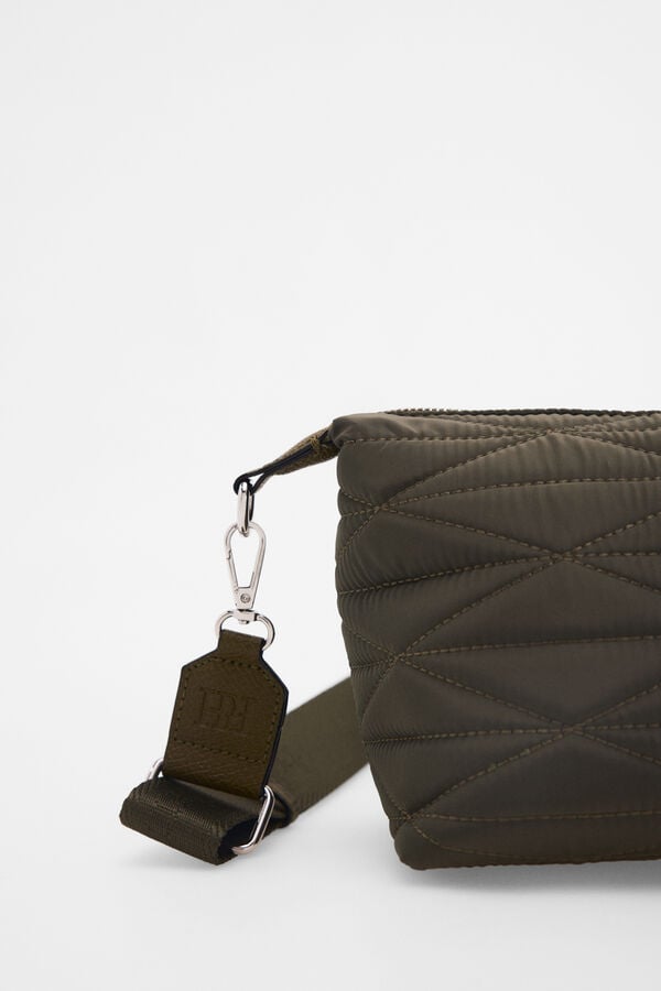 Pedro del Hierro Nylon puffer crossbody Green