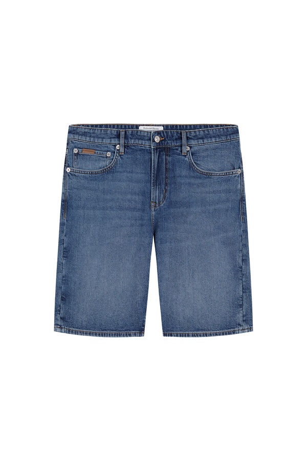 Pedro del Hierro Denim regular Bermuda shorts Blue