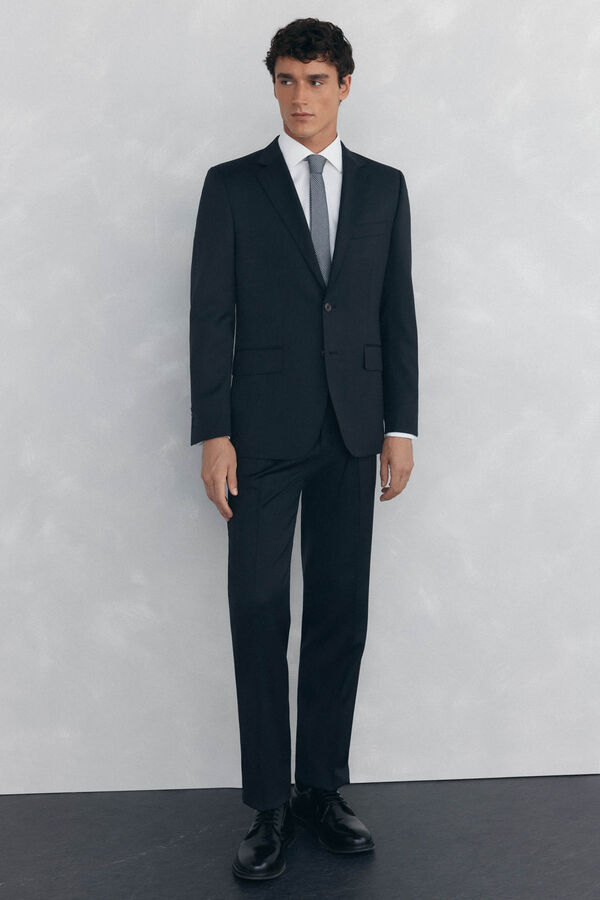 Pedro del Hierro plain tailored bi-stretch trousers Grey