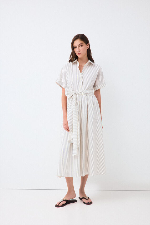 Vestido camisero seersucker