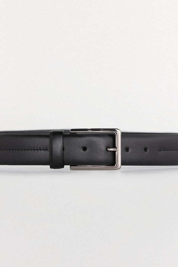 Pedro del Hierro Sport leather belt Black