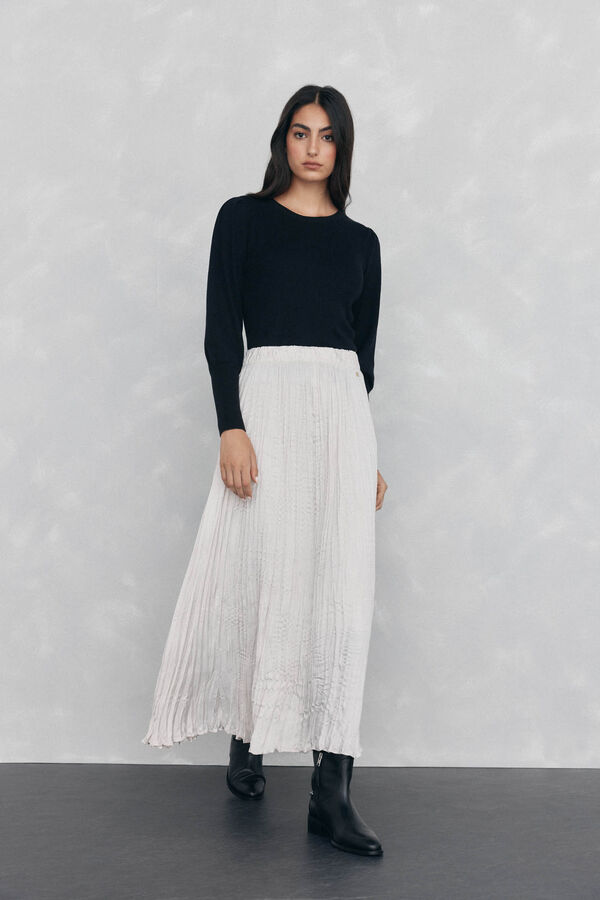 Pedro del Hierro Ribbed puffed-sleeve jumper Black