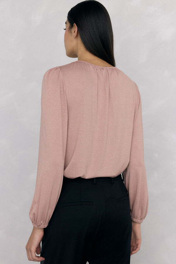 Pedro del Hierro Lurex top with slit Pink