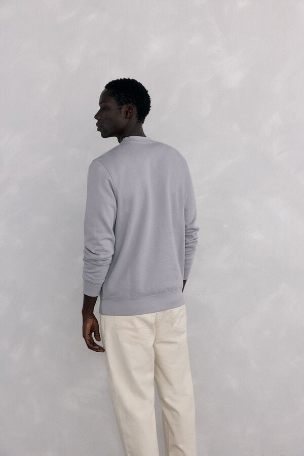 Pedro del Hierro Sweatshirt logo crew neck Grey