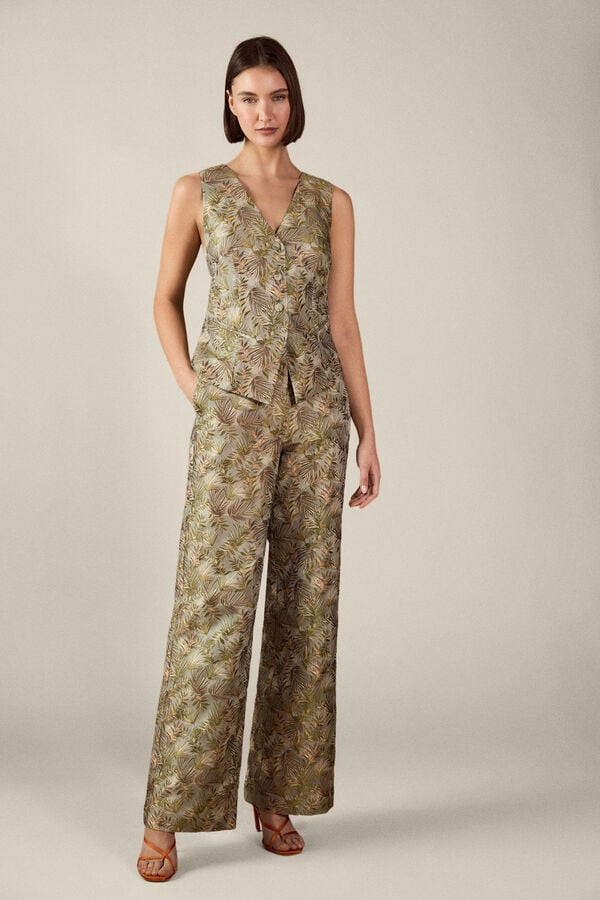 TFP by Tamara Falc&oacute; Jacquard gilet Green