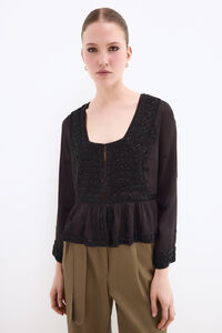 Pedro del Hierro Black gemstones jacket