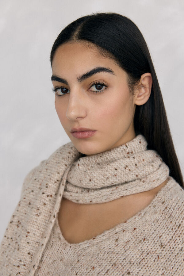 Pedro del Hierro Fantasy jumper scarf Ecru