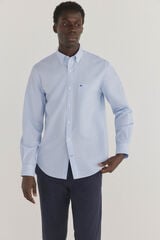 Pedro del Hierro Non iron + stain resistant striped shirt Blue
