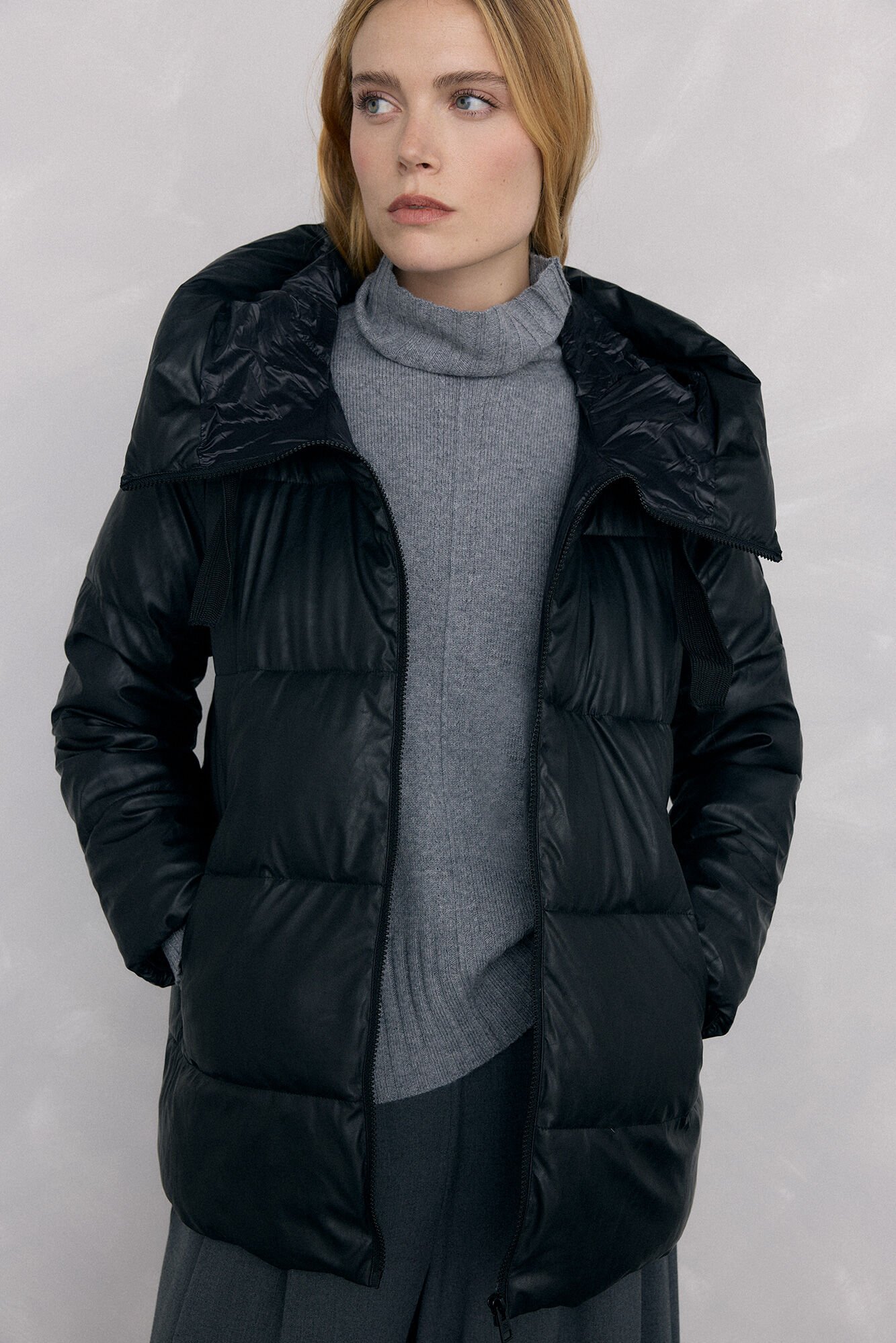 Pedro del Hierro Parka capucha efecto piel