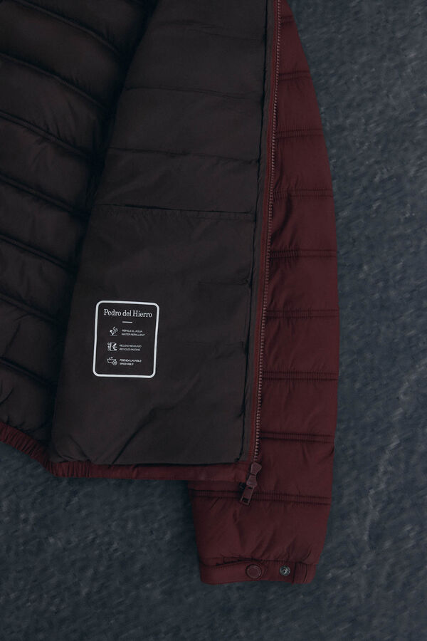 Pedro del Hierro Ultra-light quilted jacket Burgundy