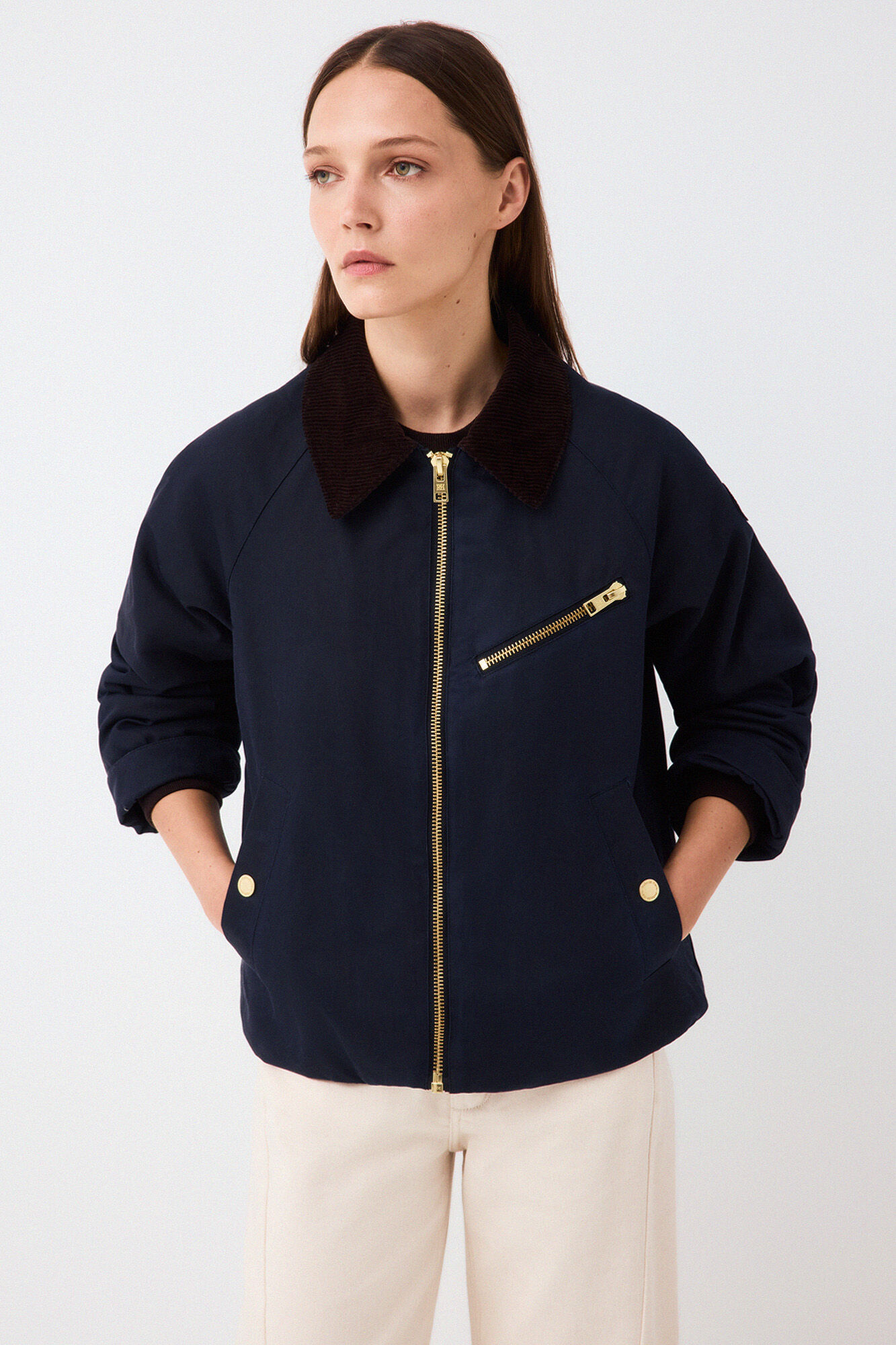 Pedro del Hierro Waxed short puffer parka