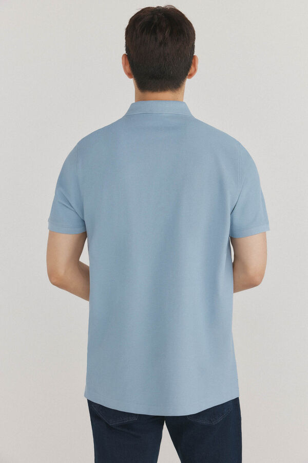 Pedro del Hierro Basic piqué polo shirt Blue
