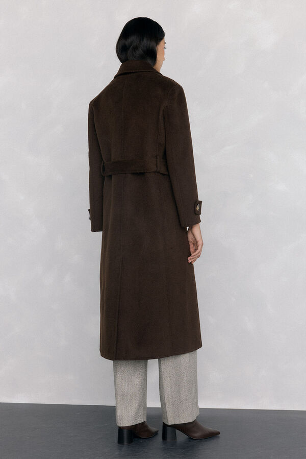 Pedro del Hierro Long double-sided trench coat Brown