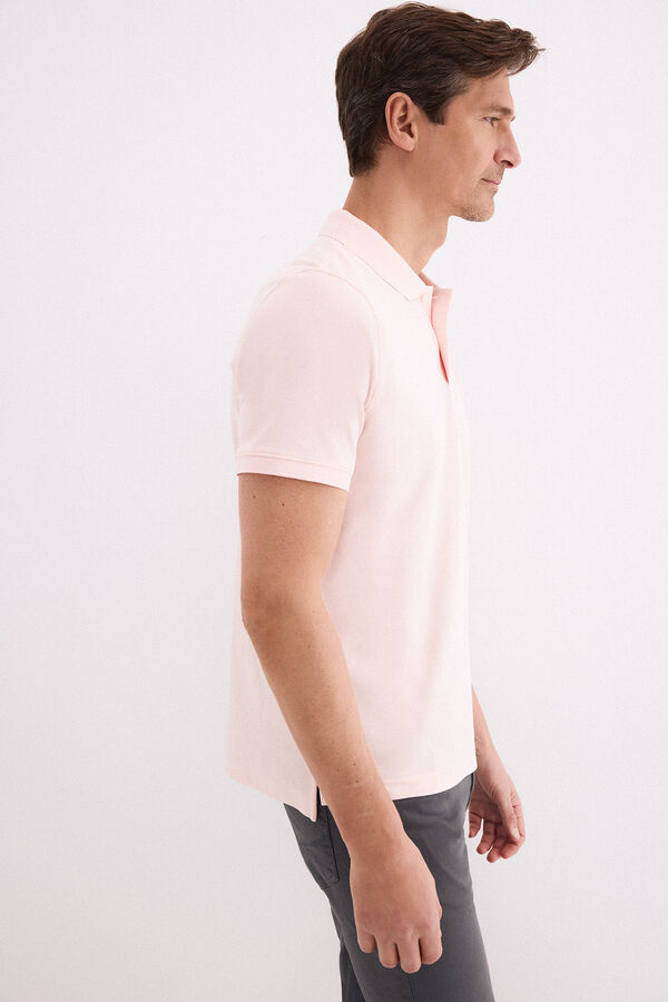 Pedro del Hierro Basic piqu&eacute; polo shirt Pink
