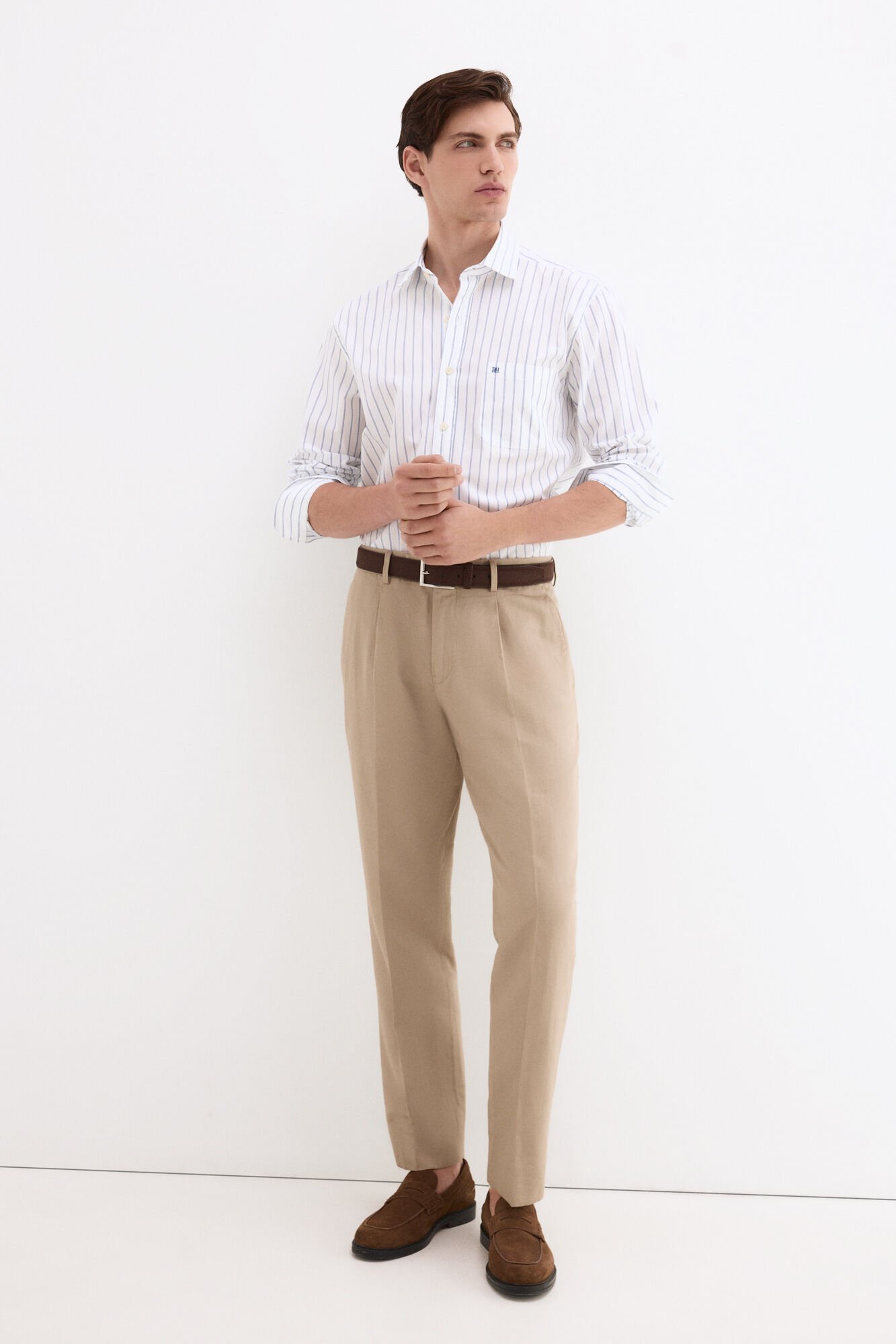 Pedro del Hierro Italian fabric striped shirt