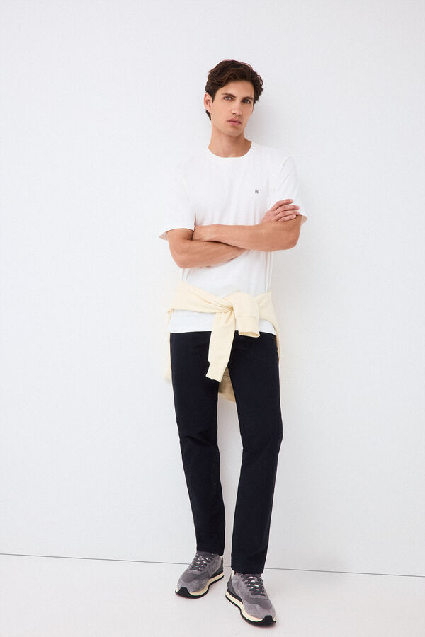 Pedro del Hierro Plain mercerized T-shirt White