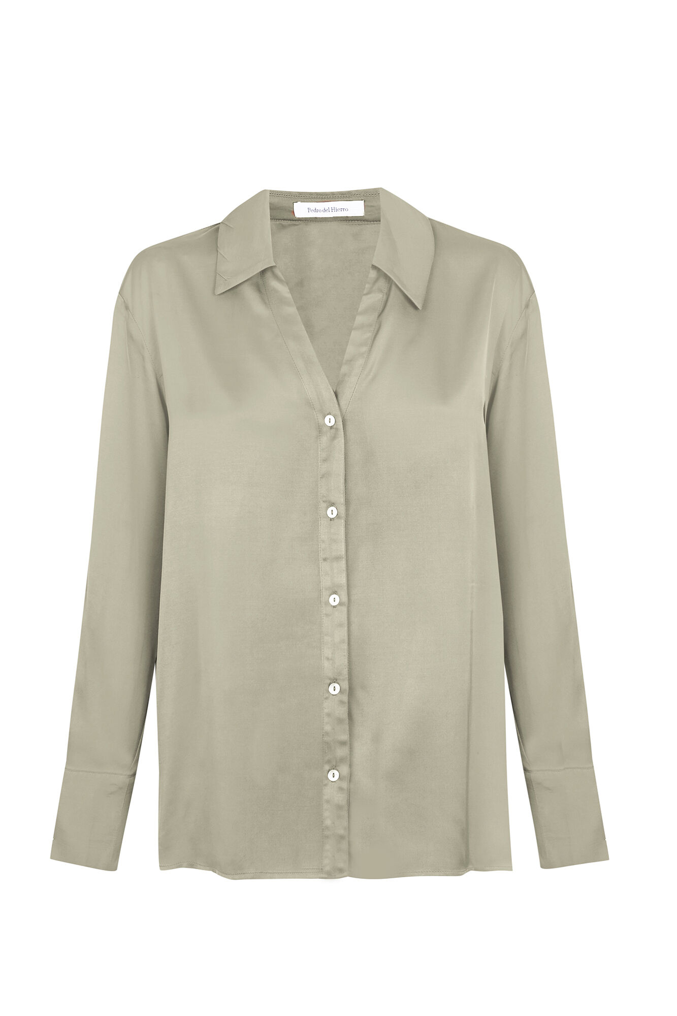 Pedro del Hierro Camisa acetinada b&aacute;sica
