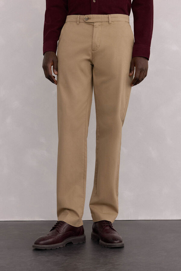 Pedro del Hierro Premium regular fit chinos pants Beige