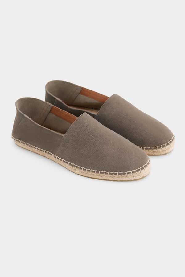 Pedro del Hierro Leather espadrille Grey