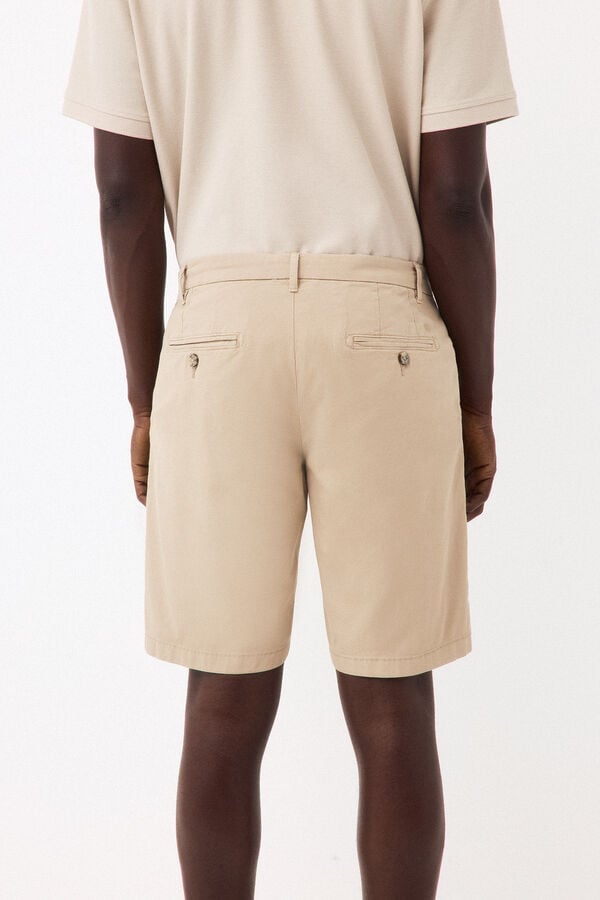 Pedro del Hierro Regular structure Bermuda shorts Beige