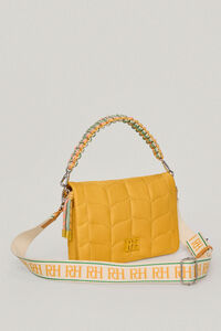 Pedro del Hierro Crossbody bag with padded nylon flap Yellow