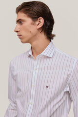 Pedro del Hierro Camisa rayas slim facil plancha libre de olores P&uacute;rpura