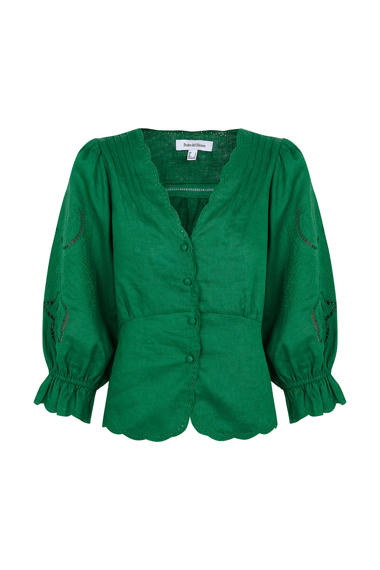 Pedro del Hierro Embroidered linen blouse