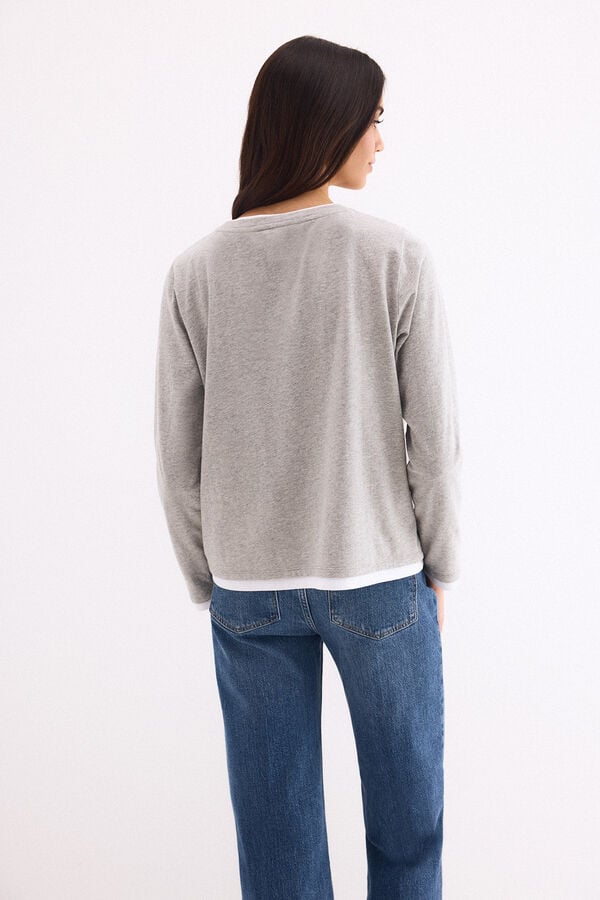 Pedro del Hierro Double T-shirt Grey