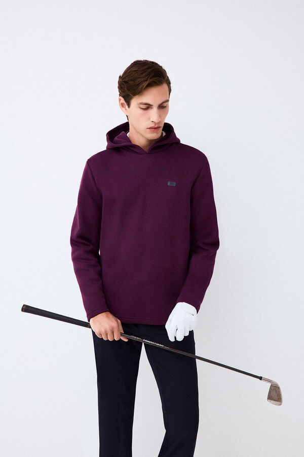 Pedro del Hierro Sweatshirt t&eacute;cnica de golfe com capuz P&uacute;rpura