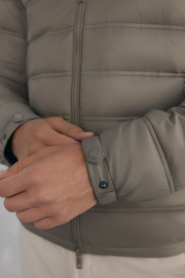 Pedro del Hierro Ultra-light quilted jacket Beige