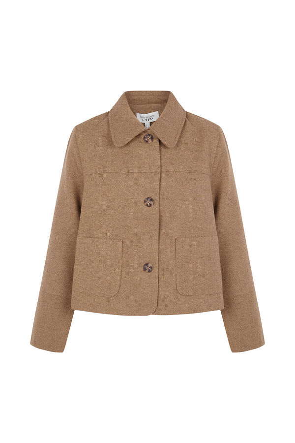 TFP by Tamara Falcó Herringbone jacket Beige