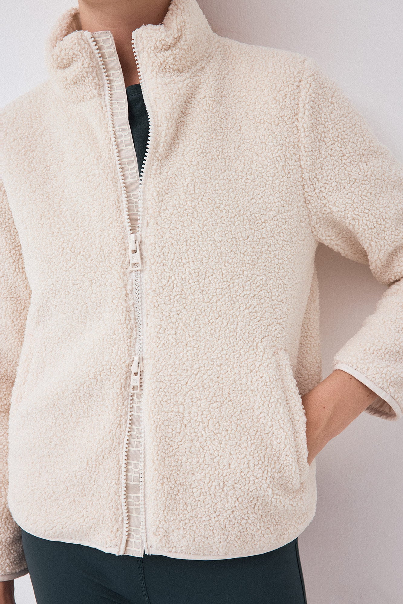 Pedro del Hierro Faux leather short parka