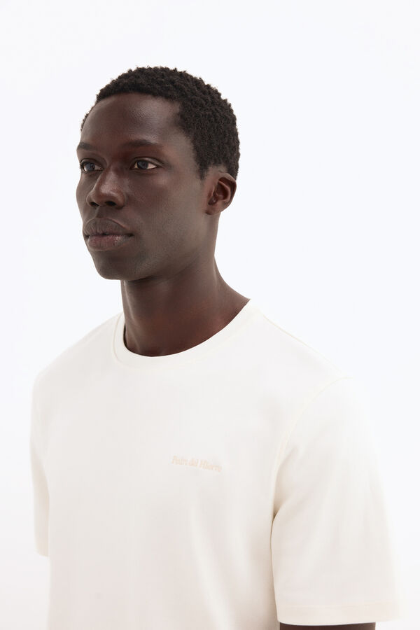 Pedro del Hierro Spanish cotton short sleeve T-shirt White