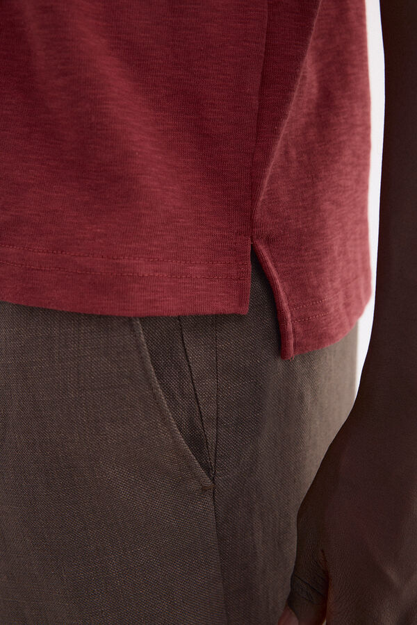 Pedro del Hierro Plain polo shirt Burgundy