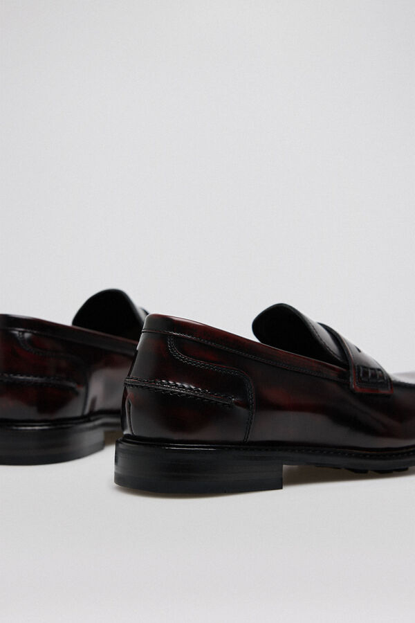 Pedro del Hierro Leather dress loafer Burgundy
