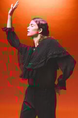 Pedro del Hierro Embroidered cape blouse Black