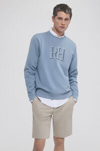 Pedro del Hierro Front logo sweatshirt Blue