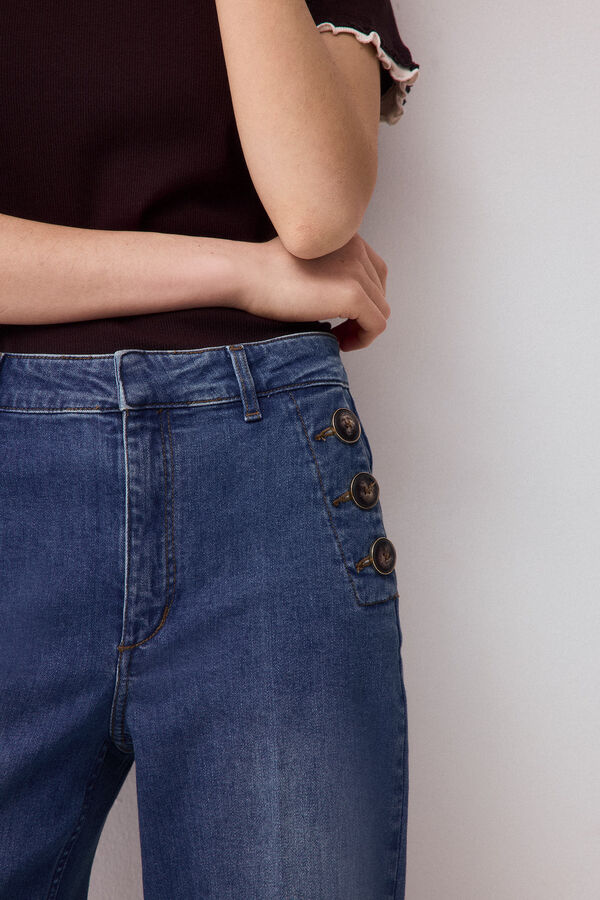 Pedro del Hierro Capri wide leg jeans Blue