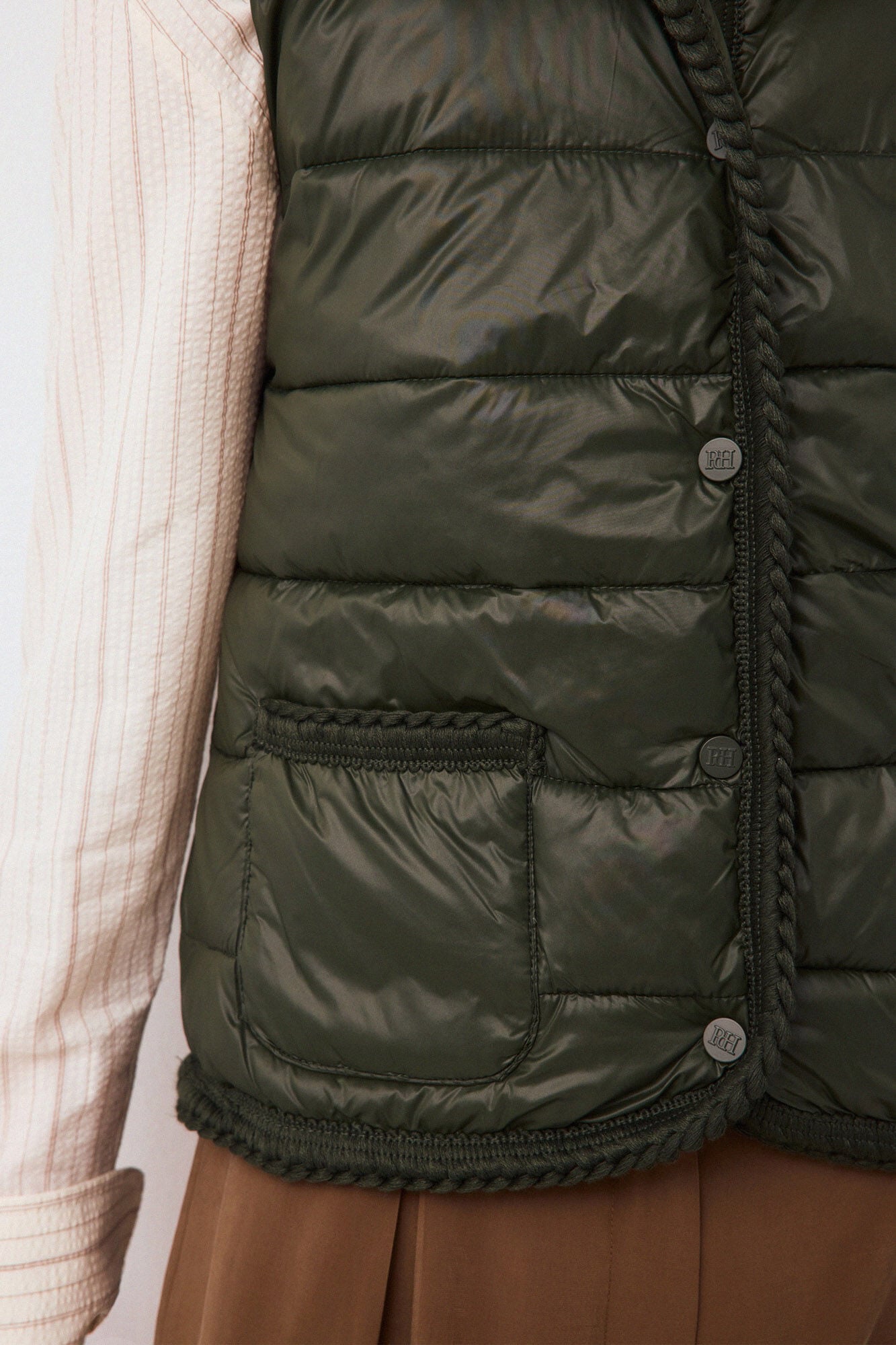 Pedro del Hierro Plain puffer gilet