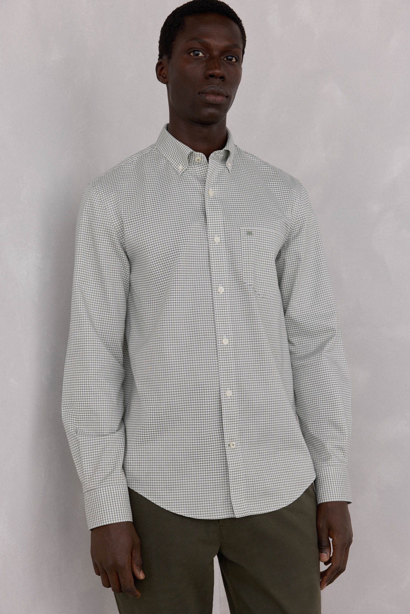 Pedro del Hierro Non-iron Oxford checked shirt