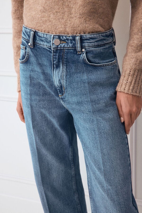 TFP by Tamara Falc&oacute; Soft touch wide leg jeans Blue