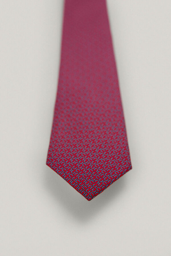 Pedro del Hierro Gravata seda desenho Vermelho