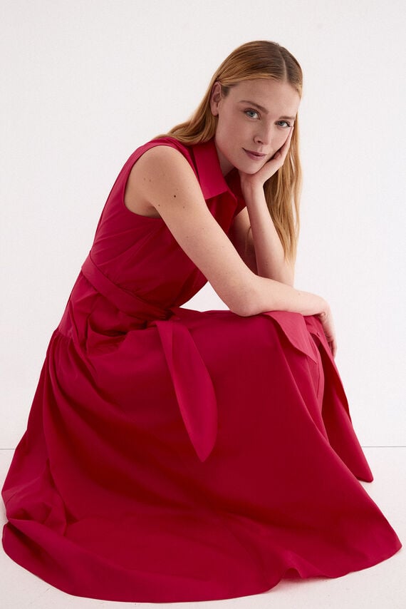 Vestido camisero sin mangas
