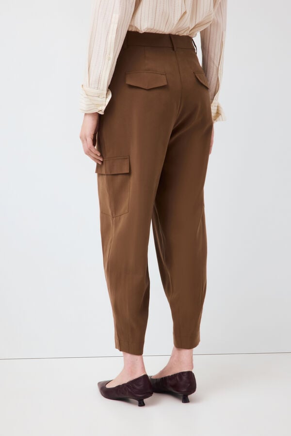 Pedro del Hierro Fluid cargo trousers Brown