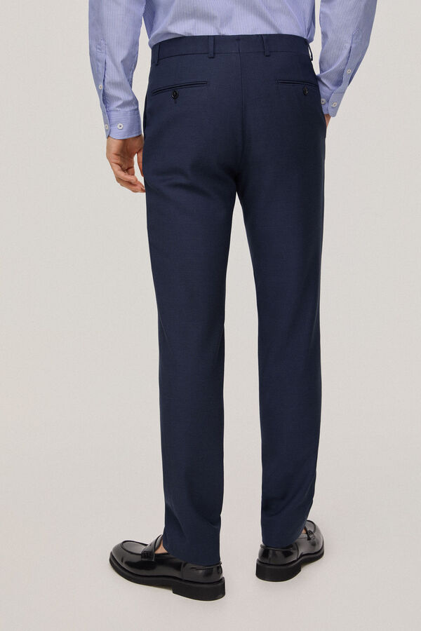 Pedro del Hierro Slim fit bird's eye suit trousers Blue